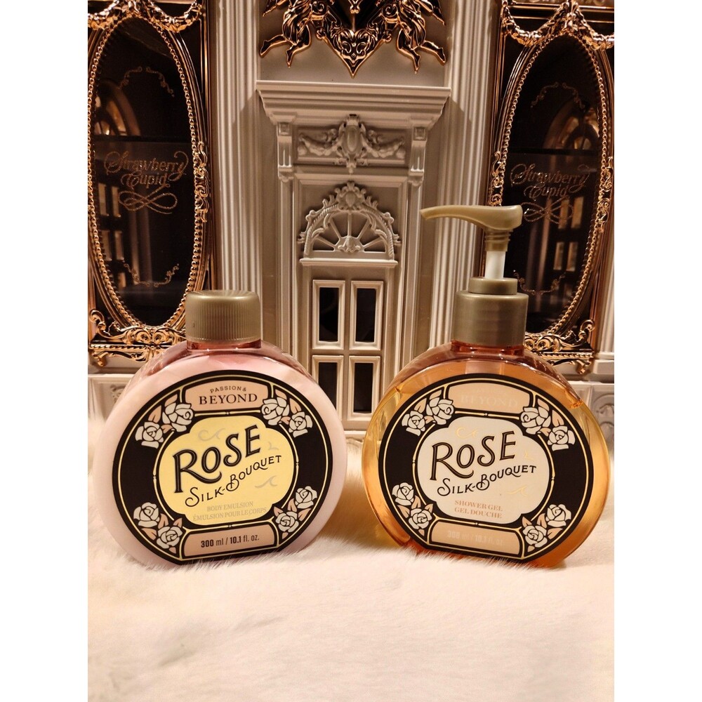 Avon Passion & Beyond Rose Silk Bouquet Shower Gel and Body Emulsion